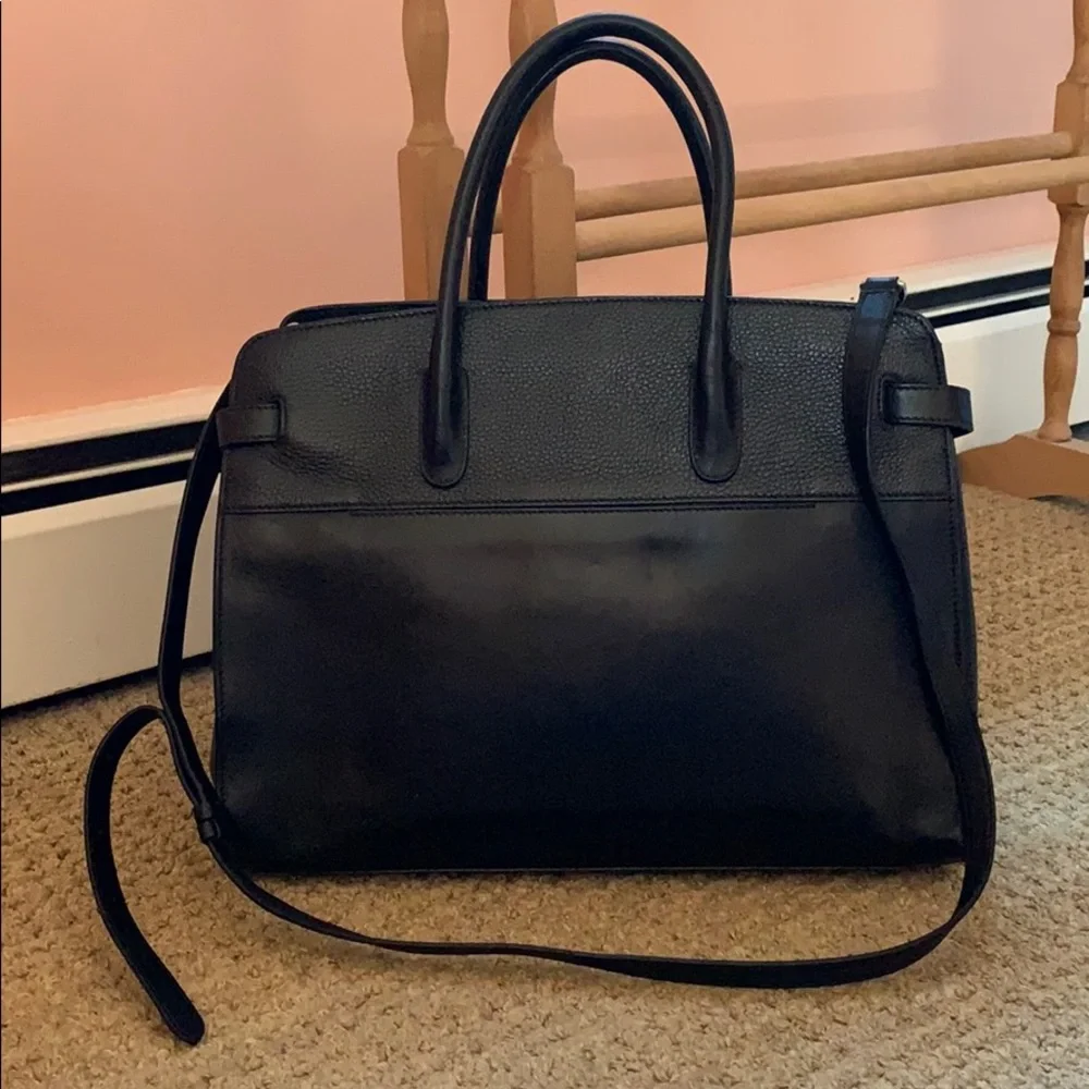Cuyana Black Leather Work Satchel - Picture 1 of 8